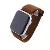 Bandmeister® Armband Stretchgewebe mit Schlaufe brown für Apple Watch 38/40/41mm