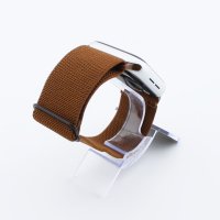 Bandmeister® Armband Stretchgewebe mit Schlaufe brown für Apple Watch 42/44/45mm