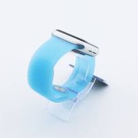 Bandmeister® Armband Silikon Partykotze eiskaltes babyblau nachleuchtend für Apple Watch 38/40/41mm M/L