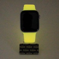 Bandmeister® Armband Silikon Partykotze aggrorange nachleuchtend für Apple Watch 42/44/45mm M/L