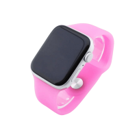 Bandmeister® Armband Silikon Partykotze laternenpfahl ganz unten pink nachleuchtend für Apple Watch 38/40/41mm S/M