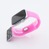 Bandmeister® Armband Silikon Partykotze laternenpfahl ganz unten pink nachleuchtend für Apple Watch 38/40/41mm M/L