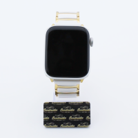 Bandmeister® Armband Keramik-Edelstahl gold-white für Apple Watch 42/44/45mm