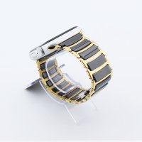 Bandmeister® Armband Keramik-Edelstahl gold-black für Apple Watch 42/44/45mm