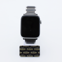 Bandmeister® Armband Keramik-Edelstahl silver-black für Apple Watch 38/40/41mm