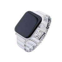 Bandmeister® Armband Keramik-Edelstahl silver-white für Apple Watch 42/44/45mm