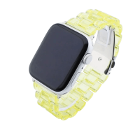 Bandmeister® Armband 3-Segment Kunstharz yellow für Apple Watch 38/40/41mm