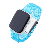 Bandmeister® Armband 3-Segment Kunstharz blue für Apple Watch 42/44/45mm