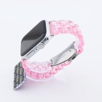 Bandmeister® Armband 3-Segment Kunstharz pink für Apple Watch 38/40/41mm