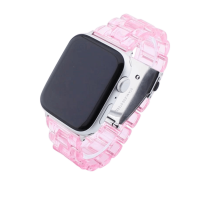 Bandmeister® Armband 3-Segment Kunstharz pink für Apple Watch 42/44/45mm