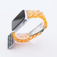 Bandmeister® Armband 3-Segment Kunstharz orange für Apple Watch 38/40/41mm