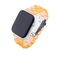 Bandmeister® Armband 3-Segment Kunstharz orange für Apple Watch 42/44/45mm