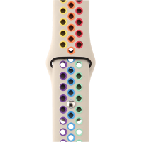 Bandmeister® Armband Silikon Sport beige-rainbow...