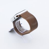 Bandmeister® Armband Milanaise Magnetverschluss mit Bandmeister-Logo für Apple Watch brown 42/44/45/49mm