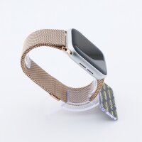 Bandmeister® Armband Milanaise Magnetverschluss mit Bandmeister-Logo für Apple Watch rose gold 42/44/45/49mm