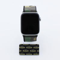 Bandmeister® Armband Stretchgewebe mit Schlaufe camouflage green für Apple Watch 38/40/41mm