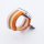 Bandmeister® Armband Stretchgewebe mit Schlaufe orange-beige-green-white für Apple Watch 38/40/41mm