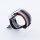 Bandmeister® Armband Stretchgewebe mit Schlaufe dark rainbow-disco für Apple Watch 38/40/41mm