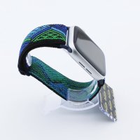 Bandmeister® Armband Stretchgewebe mit Schlaufe multicolor wave two für Apple Watch 38/40/41mm