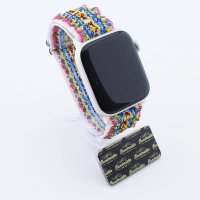 Bandmeister® Armband Stretchgewebe mit Schlaufe multicolor stripes two für Apple Watch 38/40/41mm