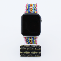 Bandmeister® Armband Stretchgewebe mit Schlaufe multicolor stripes two für Apple Watch 42/44/45mm