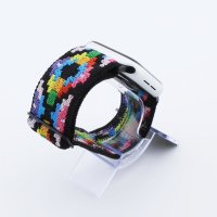 Bandmeister® Armband Stretchgewebe mit Schlaufe multicolor x für Apple Watch 42/44/45mm