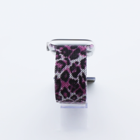 Bandmeister® Armband Milanaise Magnetverschluss leopard grain purple für Apple Watch 42/44/45mm