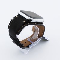 Bandmeister® Armband Echtleder breit Golis black für Apple Watch 38/40/41mm