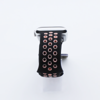 Bandmeister® Armband Silikon Sport Hexagon black-pink für Apple Watch 42/44/45mm