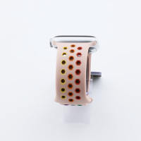 Bandmeister® Armband Silikon Sport Hexagon pink-rainbow für Apple Watch 38/40/41mm