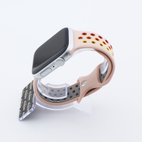 Bandmeister® Armband Silikon Sport Hexagon pink-rainbow für Apple Watch 42/44/45mm