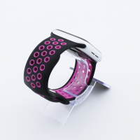 Bandmeister® Armband Silikon Sport Hexagon black-purple für Apple Watch 38/40/41mm