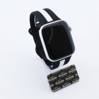 Bandmeister® Armband Silikon Rally Racer black-white für Apple Watch 42/44/45mm