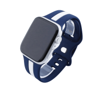 Bandmeister® Armband Silikon Rally Racer blue-white für Apple Watch 42/44/45mm