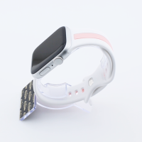 Bandmeister® Armband Silikon Rally Racer white-pink für Apple Watch 38/40/41mm
