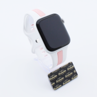 Bandmeister® Armband Silikon Rally Racer white-pink für Apple Watch 42/44/45mm