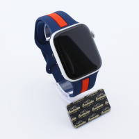 Bandmeister® Armband Silikon Rally Racer blue-red für Apple Watch 38/40/41mm