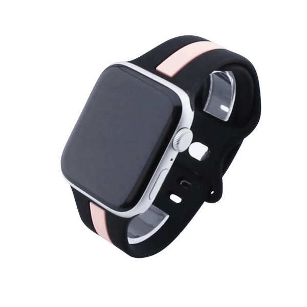 Bandmeister® Armband Silikon Rally Racer black-pink für Apple Watch 38/40/41mm