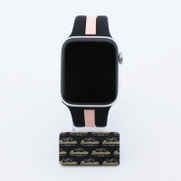 Bandmeister® Armband Silikon Rally Racer black-pink für Apple Watch 38/40/41mm