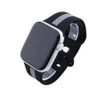 Bandmeister® Armband Silikon Rally Racer black-gray für Apple Watch 38/40/41mm