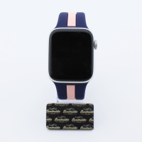 Bandmeister® Armband Silikon Rally Racer blue-pink für Apple Watch 38/40/41mm