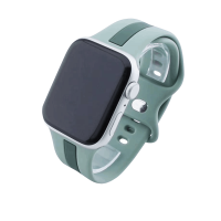 Bandmeister® Armband Silikon Rally Racer light green-olive für Apple Watch 38/40/41mm