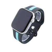 Bandmeister® Armband Silikon Rally Racer gray-teal für Apple Watch 42/44/45mm