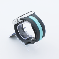 Bandmeister® Armband Silikon Rally Racer gray-teal für Apple Watch 42/44/45mm