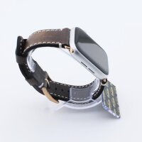 Bandmeister® Armband Echtleder Rodeo dark brown für Apple Watch 38/40/41mm