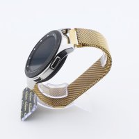 Bandmeister® Armband Milanaise Magnetverschluss mit Bandmeister-Logo gold für Federsteg Uhr 22mm