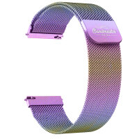 Bandmeister® Armband Milanaise Magnetverschluss mit Bandmeister-Logo psychedelic schmieröl für Federsteg Uhr 20mm