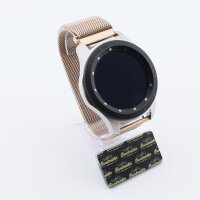 Bandmeister® Armband Milanaise Magnetverschluss mit Bandmeister-Logo rose gold für Federsteg Uhr 22mm