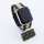 Bandmeister® Armband 3-Segment Edelstahl Business black-gold für Apple Watch 38/40/41mm