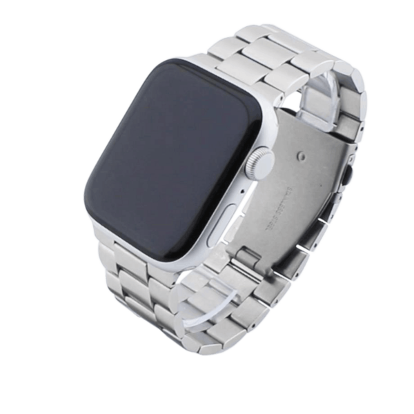 Bandmeister® Armband 3-Segment Edelstahl Business silver für Apple Watch 38/40/41mm